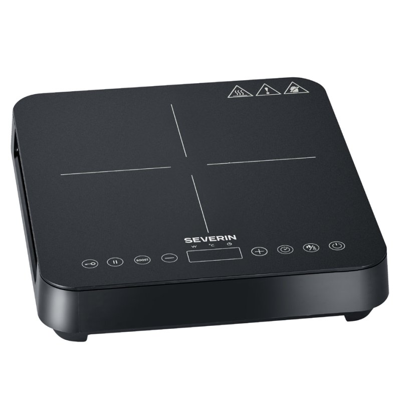 SEVERIN induction hob KP 1025, black, 2000 watts, 220 mm
